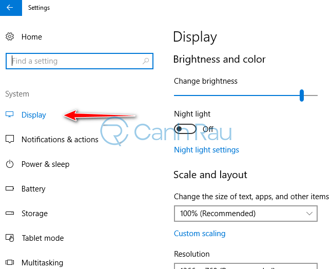 Cách điều chỉnh kích thước phông chữ trên màn hình Windows 10 9 inch