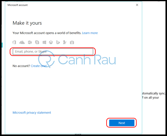 Cách đăng nhập tài khoản Microsoft trên Windows 10 hình 5