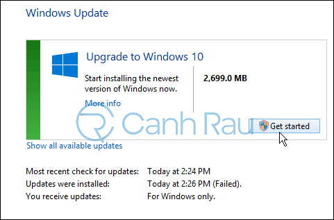 Cách update Windows 10 từ Windows 8 hình 3