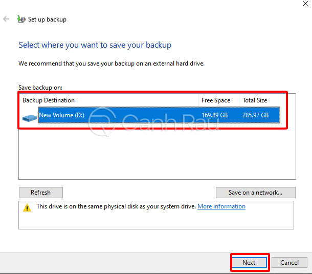 Hướng dẫn cách backup dữ liệu Windows 10 hình 5