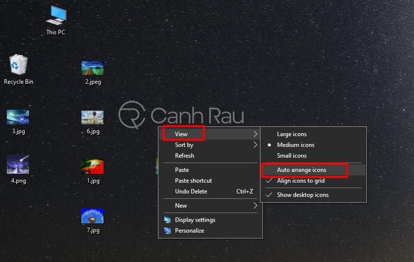 Hướng dẫn cách sắp xếp icon trên Desktop Windows 10 hình 2