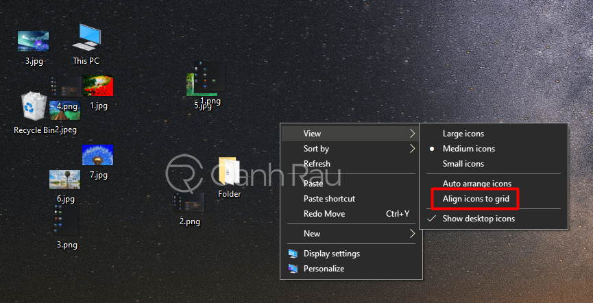 Hướng dẫn cách sắp xếp icon trên Desktop Windows 10 hình 5