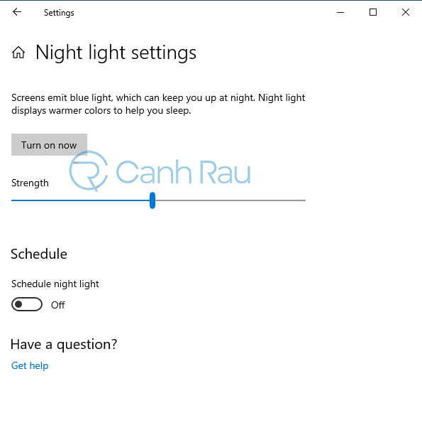 Hướng dẫn bật chế độ ban đêm Night Light cho Windows 10 hình 5
