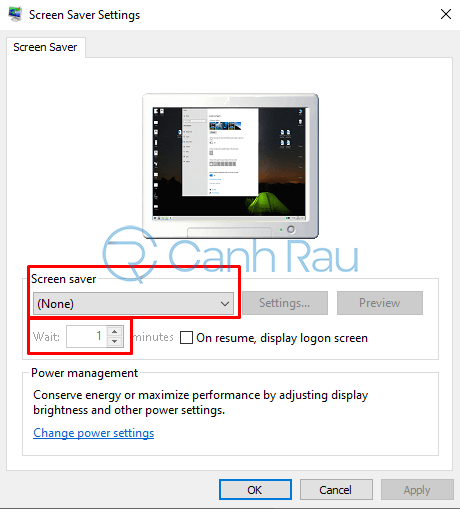 Hướng dẫn cách cài màn hình chờ máy tính Windows 10 12