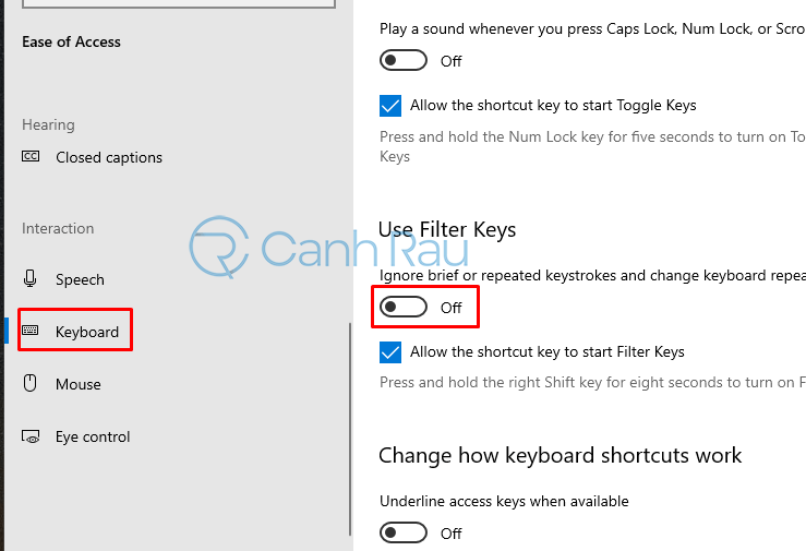 Hướng dẫn sửa lỗi bàn phím Windows 10 hình 11
