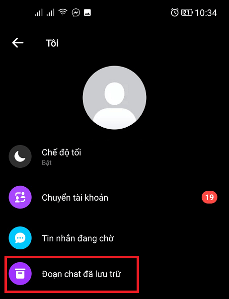 Cách bỏ ẩn tin nhắn trên Messenger hình 2