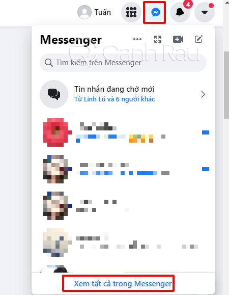Cách bỏ ẩn tin nhắn trên Messenger hình 4