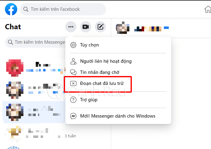 Cách bỏ ẩn tin nhắn trên Messenger hình 6