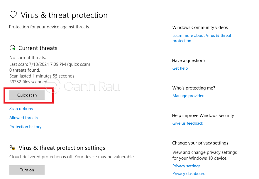 Cách diệt virs trên máy tính Windows 10 hình 6