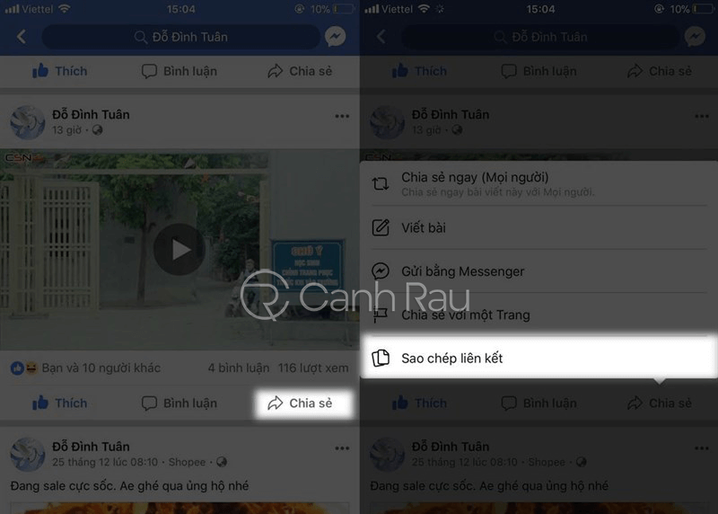 Cách tải video trên Facebook về điện thoại hình 1