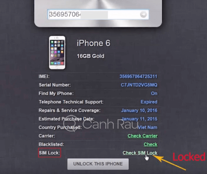 Hướng dẫn cách kiểm tra iPhone Lock hay Quốc tế hình 4