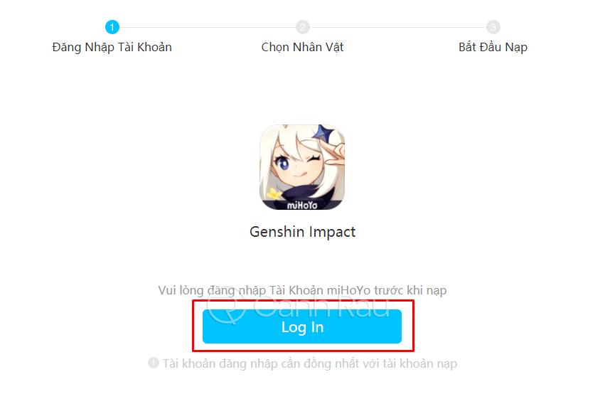 Hướng dẫn cách nạp thẻ Genshin Impact hình 1