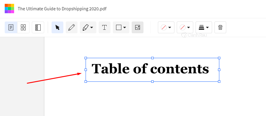 Hình 7: Cách xóa văn bản trong tệp PDF