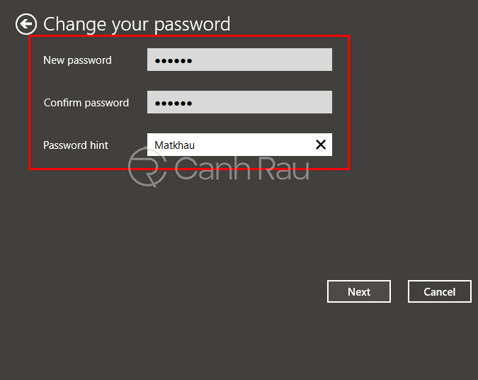 Hướng dẫn cách đổi mật khẩu máy tính Windows 10 hình 5