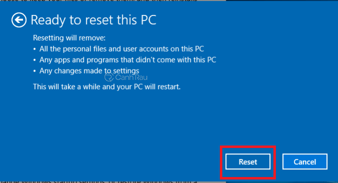 Cách cài đặt lại Windows 10 hình 6