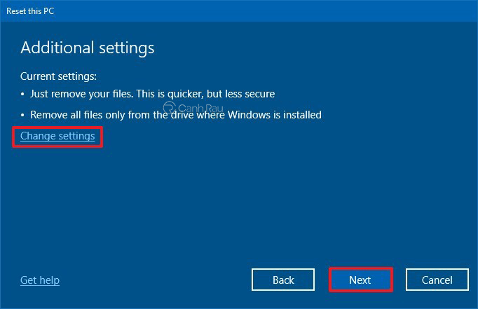 Cách cài đặt lại Windows 10 hình 8