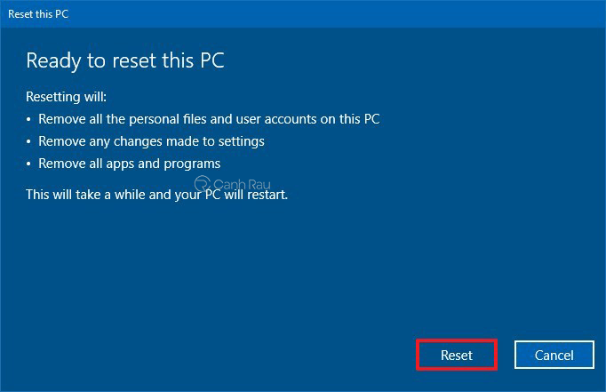 Cách cài lại Windows 10 hình 9