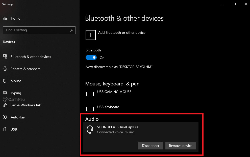 Hướng dẫn cách kết nối tai nghe Bluetooth với máy tính Windows 10