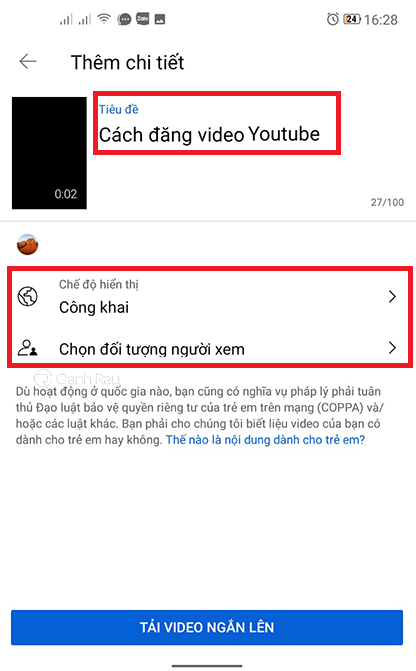 Cách tải video lên Youtube bằng điện thoại hình 3