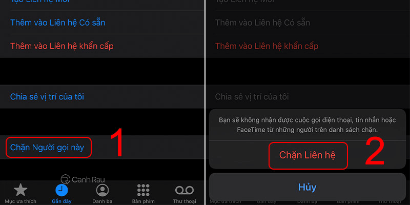 Hướng dẫn cách chặn số điện thoại trên iPhone hình 2