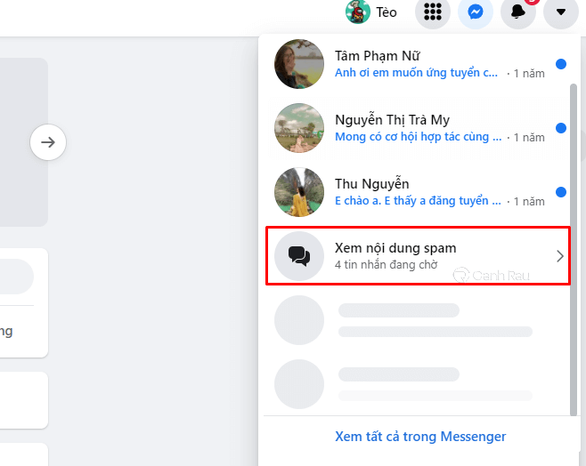 Cách bỏ spam tin nhắn trên Messenger hình 3