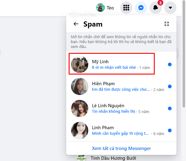 Cách bỏ spam tin nhắn trên Messenger hình 4