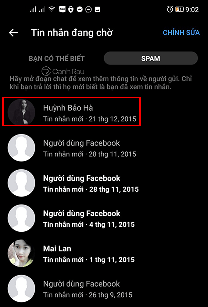 Cách xóa tin nhắn rác trên Messenger hình 9