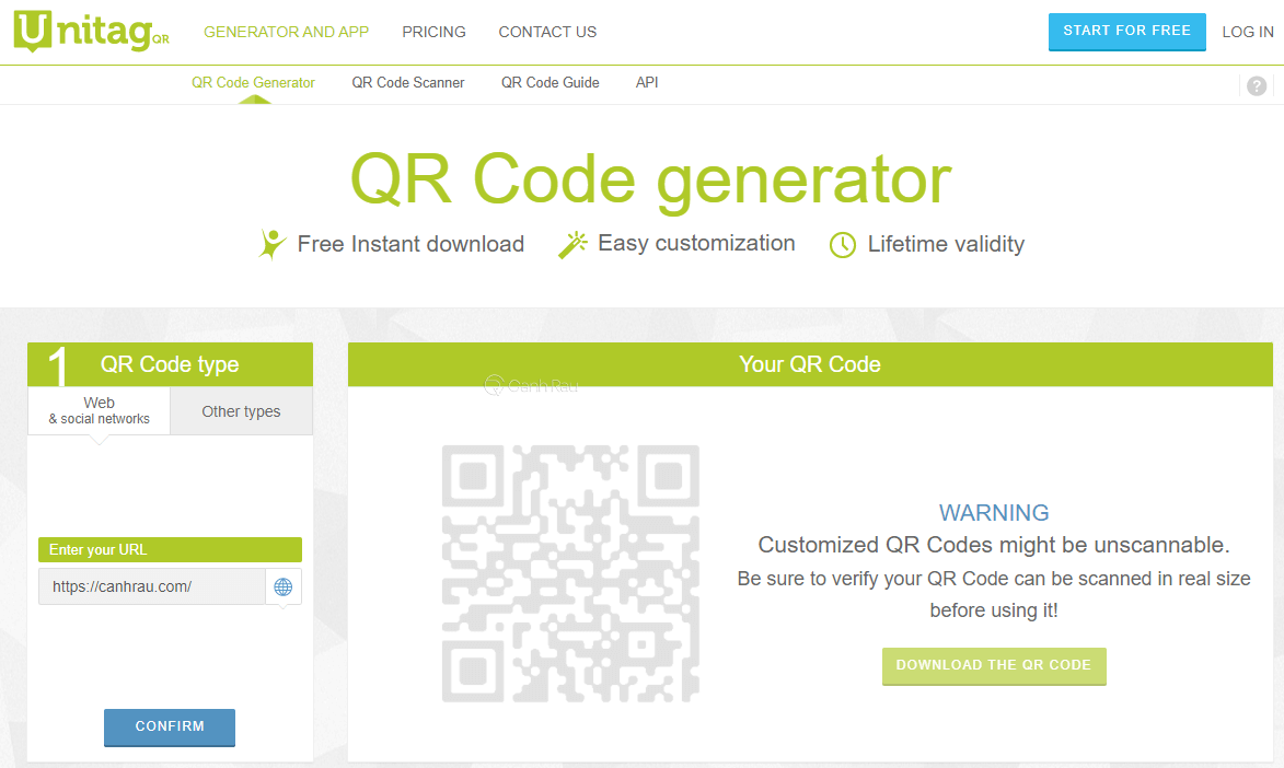 Hướng dẫn cách tạo mã QR Code hình 1