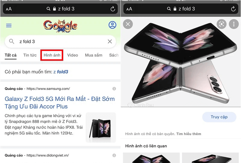 Cách tải hình ảnh trên Google về điện thoại hình 2