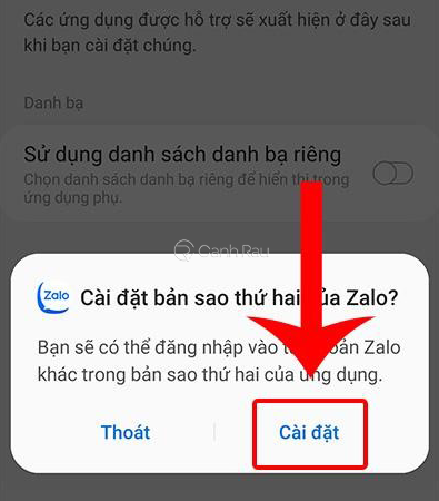 Cách cài đặt 2 Zalo trên điện thoại Samsung hình 4