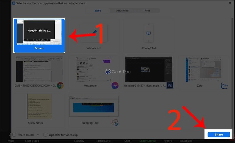 Hướng dẫn cách chia sẻ màn hình trên Zoom hình 4